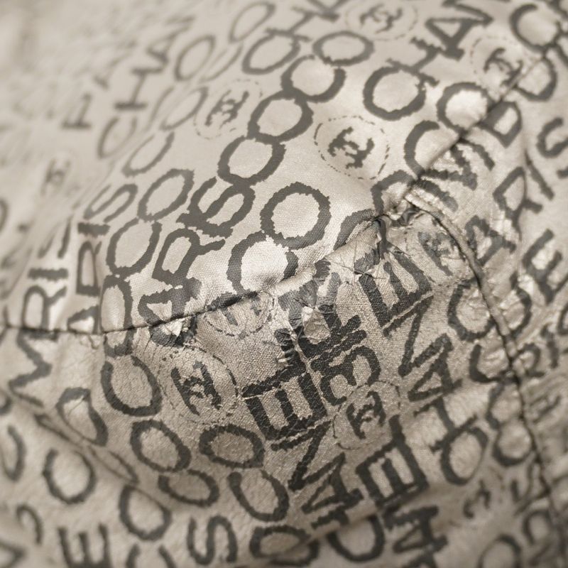 Chanel Shoulder Bag Unlimited Nylon Gray Silver Hardware Women