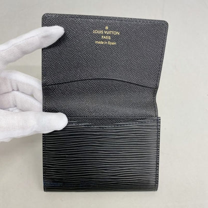 Louis Vuitton Epi Enveloppe Carte De Visite Card Case M60652 Noir Men's