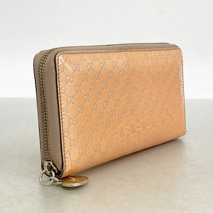 Gucci Long Wallet Micro Guccissima 308260 Enamel Coral Chien Pan Gold Hardware