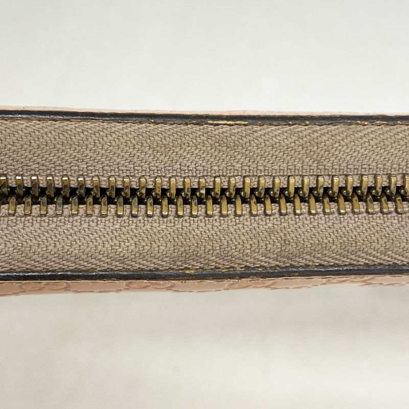 Gucci Long Wallet Micro Guccissima 308260 Enamel Coral Chien Pan Gold Hardware