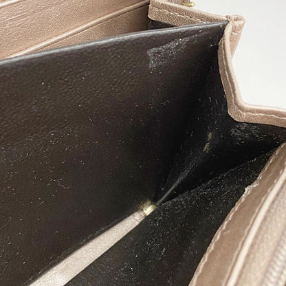 Gucci Long Wallet Micro Guccissima 308260 Enamel Coral Chien Pan Gold Hardware