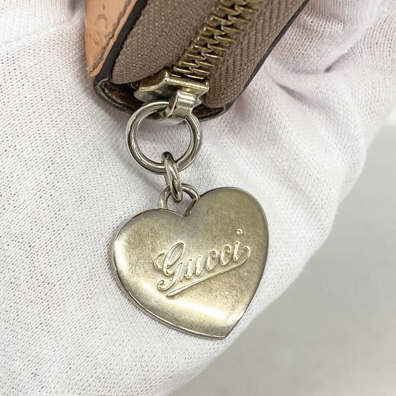 Gucci Long Wallet Micro Guccissima 308260 Enamel Coral Chien Pan Gold Hardware