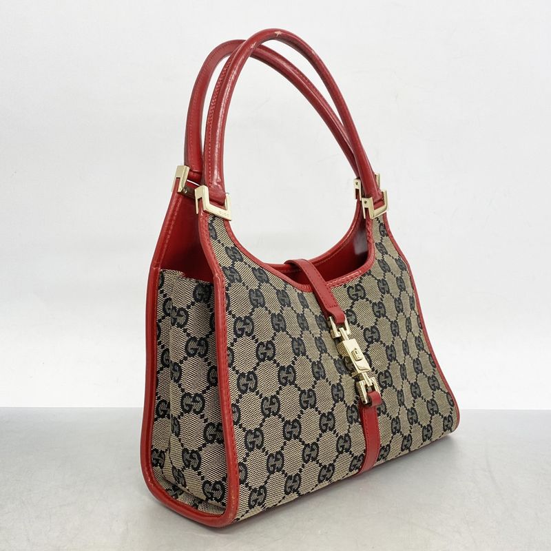 Gucci Handbag GG Canvas/jackie 002 1068 Canvas Black Red Chien Pan Gold