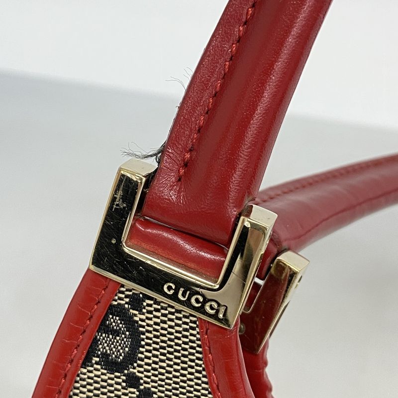 Gucci Handbag GG Canvas/jackie 002 1068 Canvas Black Red Chien Pan Gold