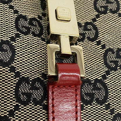 Gucci Handbag GG Canvas/jackie 002 1068 Canvas Black Red Chien Pan Gold