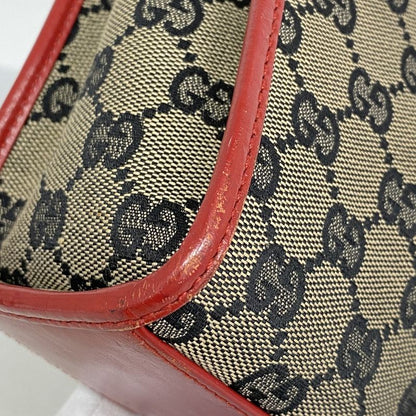 Gucci Handbag GG Canvas/jackie 002 1068 Canvas Black Red Chien Pan Gold