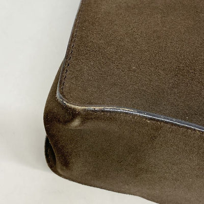 Gucci Shoulder Bag 001 4081 Suede Brown Gold Hardware Women's