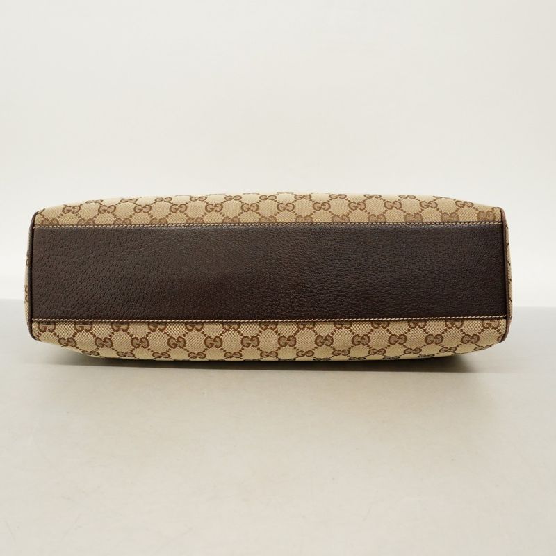 Gucci Handbag GG Canvas 154981 Canvas Brown Chien Pan Gold Hardware Women