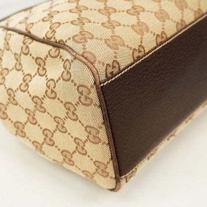 Gucci Handbag GG Canvas 154981 Canvas Brown Chien Pan Gold Hardware Women