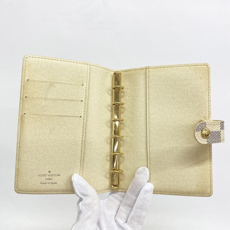 Louis Vuitton Notebook Cabas - Damier Azure Agenda PM R20706 White Ladies