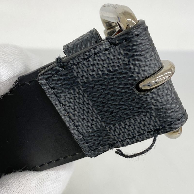 Louis Vuitton Belt Damier Graphite Santure Pochette Homme M6837 Black Gray Men's