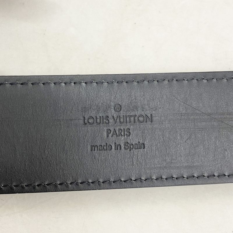 Louis Vuitton Belt Damier Graphite Santure Pochette Homme M6837 Black Gray Men's