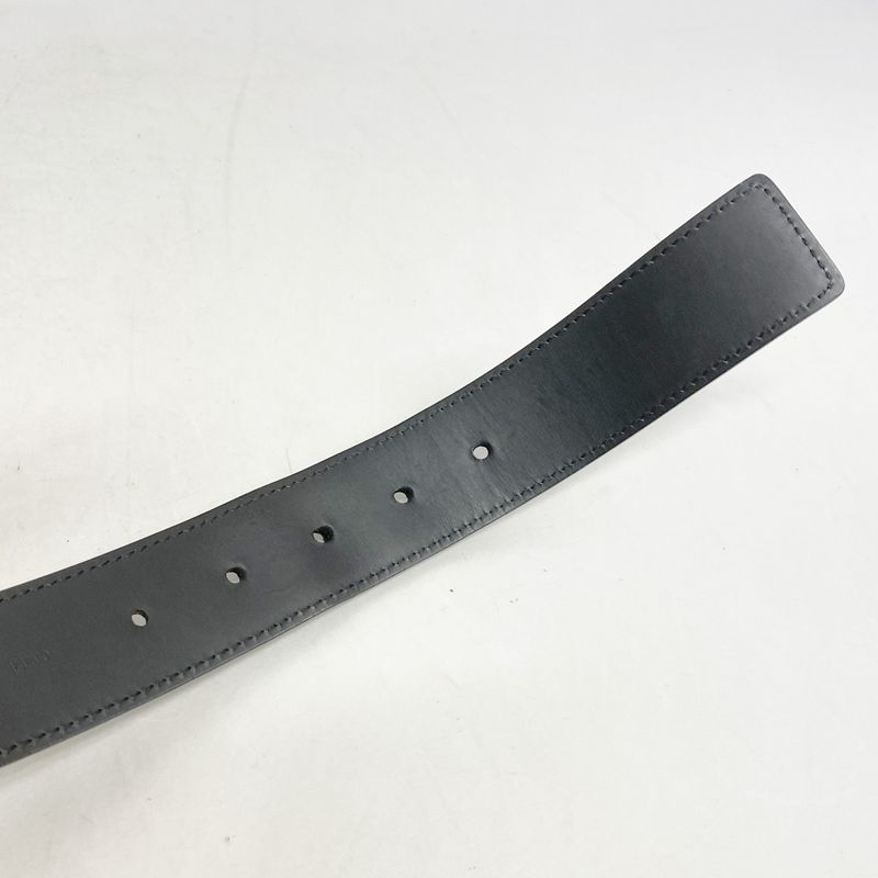 Louis Vuitton Belt Damier Graphite Santure Pochette Homme M6837 Black Gray Men's