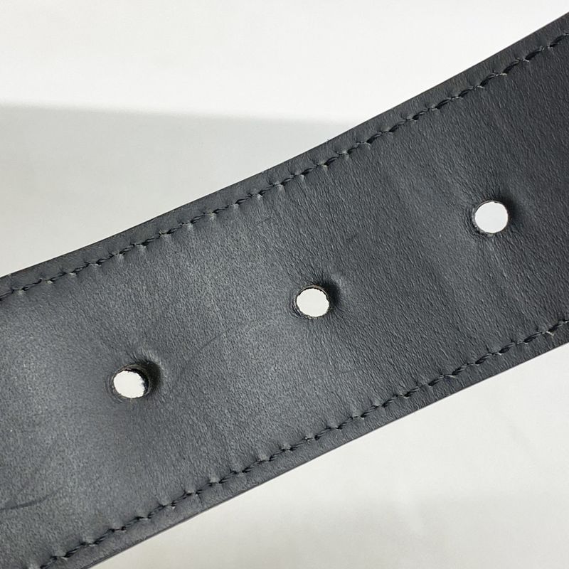 Louis Vuitton Belt Damier Graphite Santure Pochette Homme M6837 Black Gray Men's