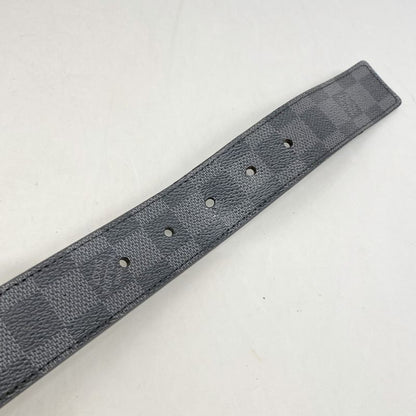 Louis Vuitton Belt Damier Graphite Santure Pochette Homme M6837 Black Gray Men's