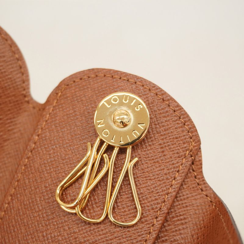 Louis Vuitton Key Case Monogram Multicles Ron PM M60115 Brown Men Women Unisex