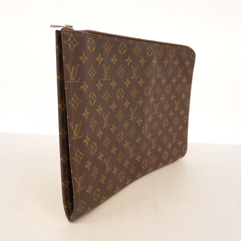 Louis Vuitton Clutch Bag Monogram Poche Cumann M53456 Brown Men's