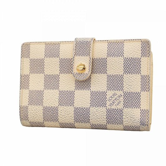 Louis Vuitton Wallet Damier Azure Portefeuille Viennois N61676 White Ladies