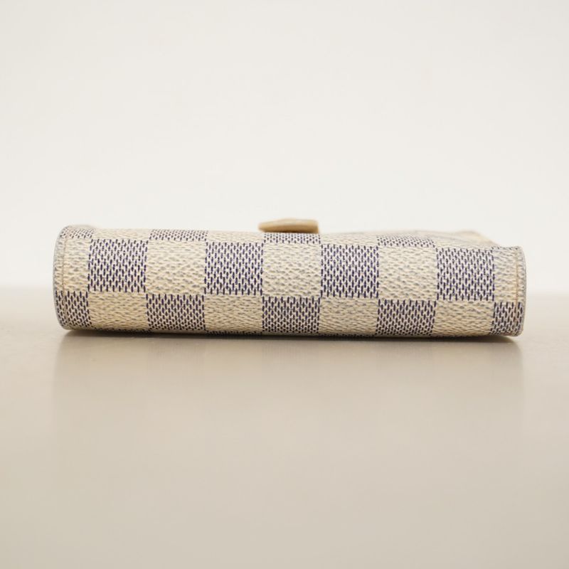 Louis Vuitton Wallet Damier Azure Portefeuille Viennois N61676 White Ladies
