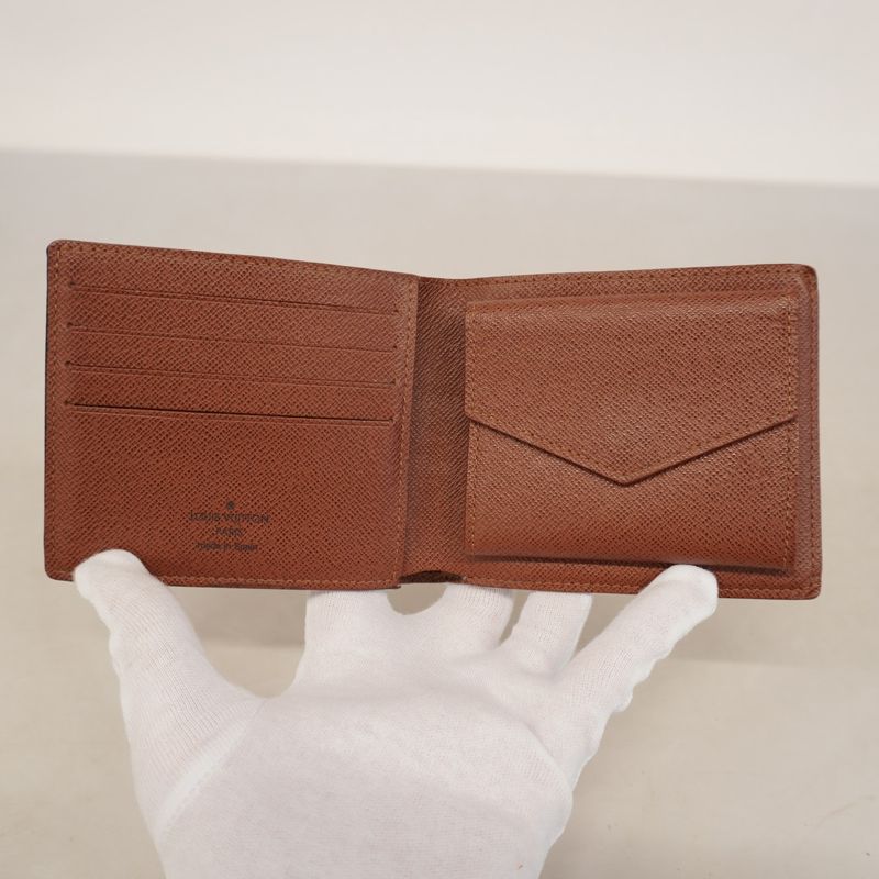 Louis Vuitton Wallet Monogram Portefeuille Marco NM M62288 Brown Men's