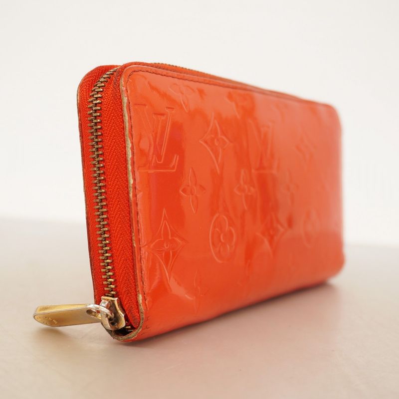 Louis Vuitton Long Wallet Vernis Zippy Wallet M93724 Orange Sunset Ladies
