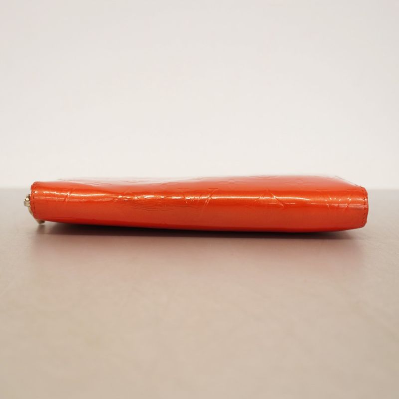 Louis Vuitton Long Wallet Vernis Zippy Wallet M93724 Orange Sunset Ladies