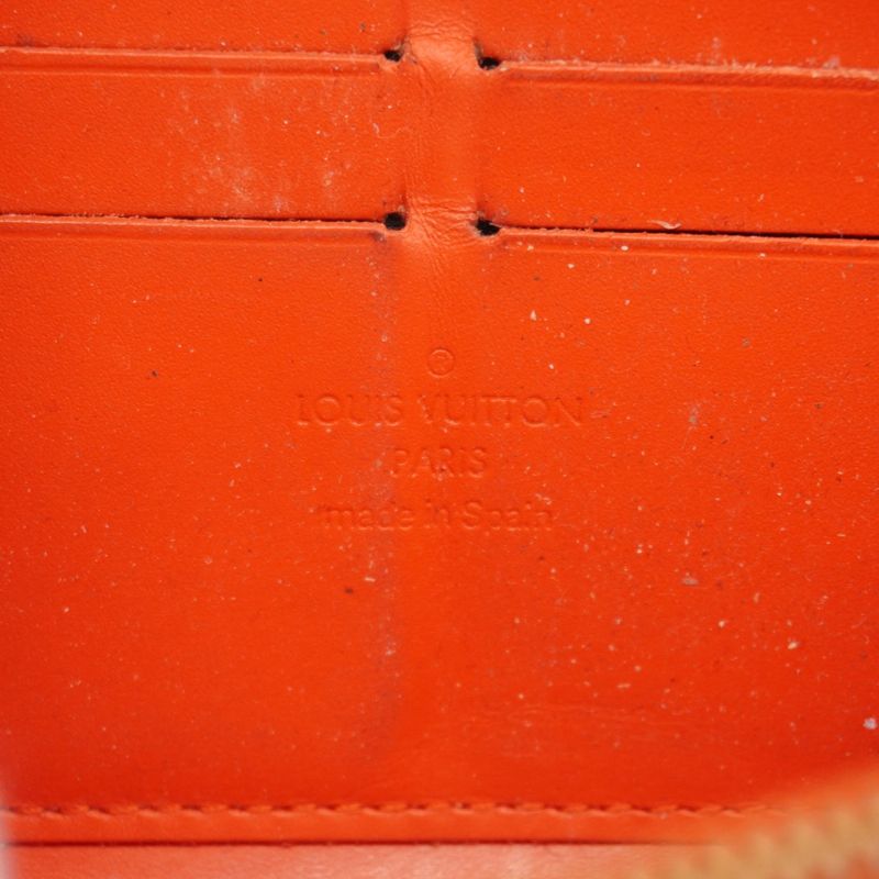 Louis Vuitton Long Wallet Vernis Zippy Wallet M93724 Orange Sunset Ladies