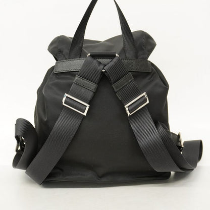 Prada Backpack Daypack Tessuto Nylon Black Silver Hardware Women