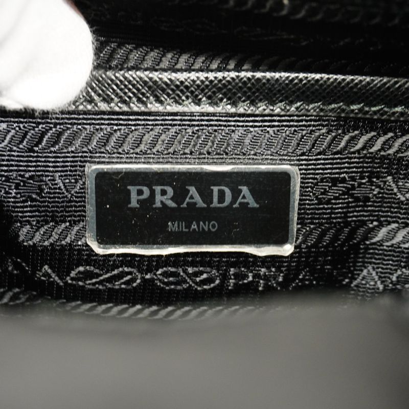 Prada Backpack Daypack Tessuto Nylon Black Silver Hardware Women