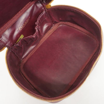Chanel Vanity Bag Caviar Skin Bordeaux Gold Hardware Women