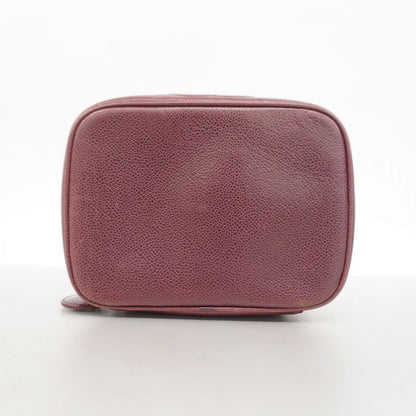 Chanel Vanity Bag Caviar Skin Bordeaux Gold Hardware Women