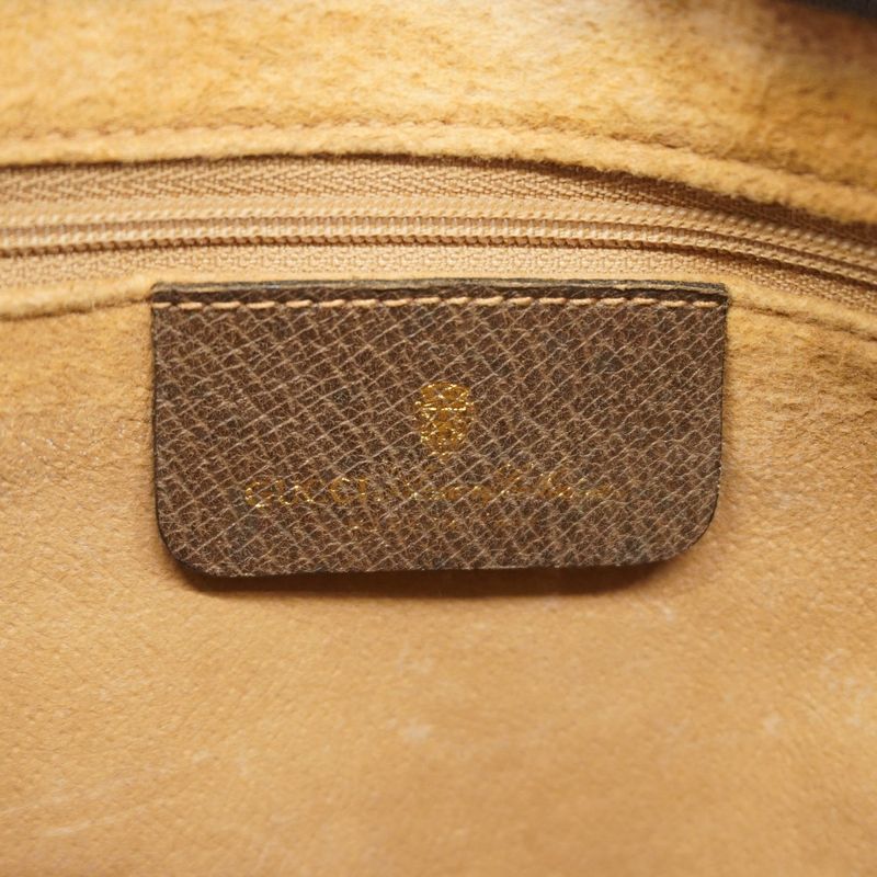 Gucci Shoulder Bag GG Supreme 40 02 022 PVC Brown Gold/silver Hardware Women