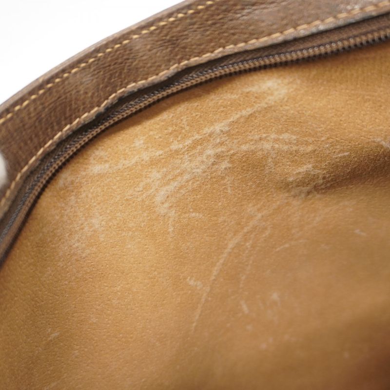 Gucci Shoulder Bag GG Supreme 40 02 022 PVC Brown Gold/silver Hardware Women