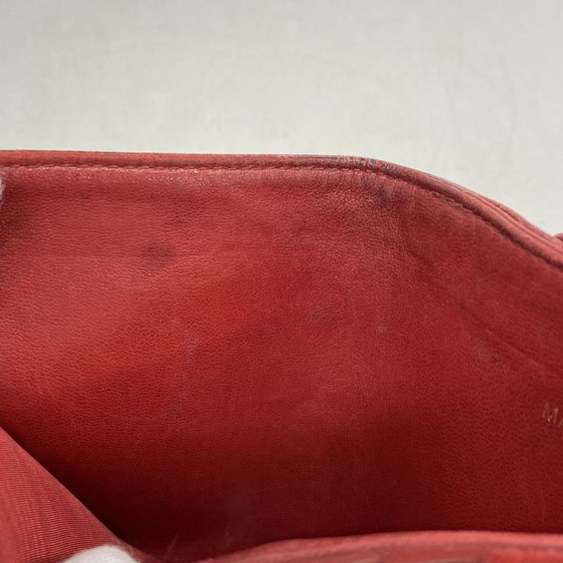 Chanel Wallet Caviar Skin Red Gold Hardware Women