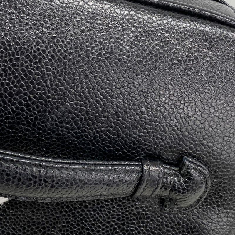 Chanel Vanity Bag Caviar Skin Black Gold Hardware Women
