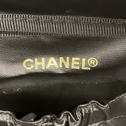 Chanel Vanity Bag Caviar Skin Black Gold Hardware Women