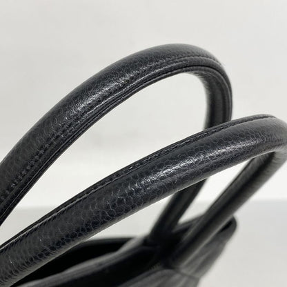 Chanel Tote Bag Revival Tote Caviar Skin Black Silver Hardware Women's