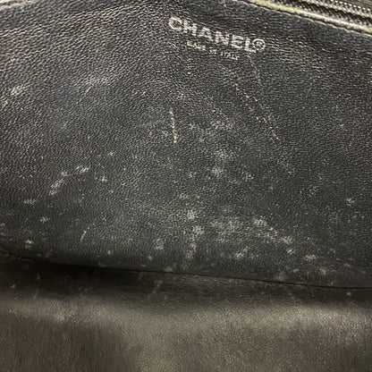 Chanel Tote Bag Revival Tote Caviar Skin Black Silver Hardware Women's