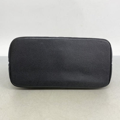 Chanel Tote Bag Revival Tote Caviar Skin Black Silver Hardware Women's