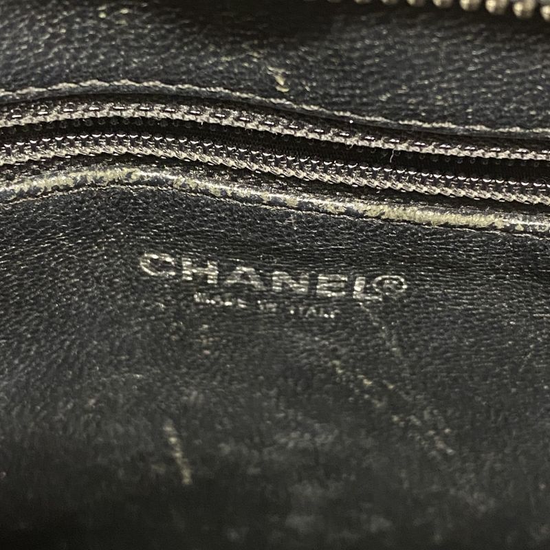 Chanel Tote Bag Revival Tote Caviar Skin Black Silver Hardware Women's