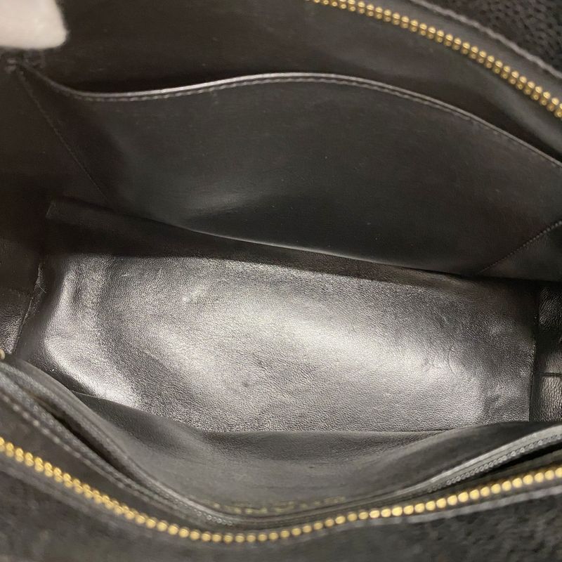 Chanel Tote Bag Revival Tote Caviar Skin Black Gold Hardware Women's