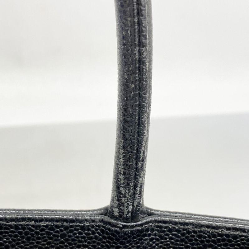 Chanel Tote Bag Revival Tote Caviar Skin Black Gold Hardware Women's