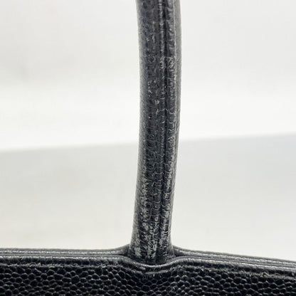 Chanel Tote Bag Revival Tote Caviar Skin Black Gold Hardware Women's