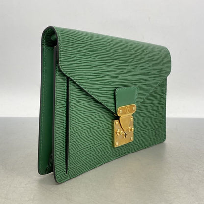 Louis Vuitton Clutch Bag Epi Pochette Serie Dragonne M52612 Borneo Green Men's