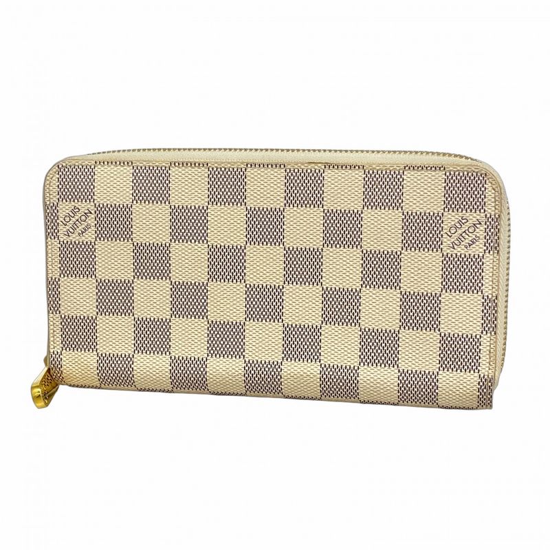 Louis Vuitton Long Wallet Damier Azure Zippy Wallet M41660 Whitemen Women Unisex