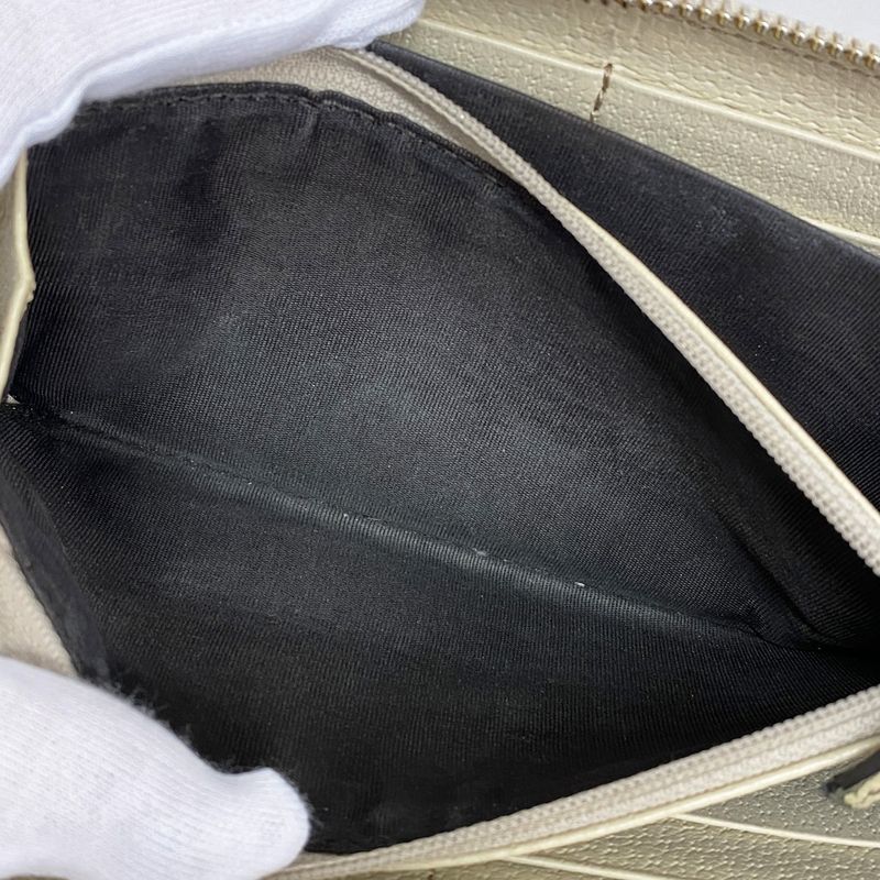 Gucci Long Wallet GG Canvas 307980 Canvas Brown Chien Pan Gold Hardware Men