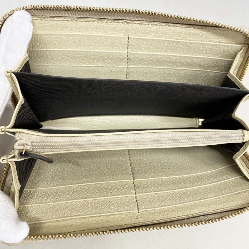 Gucci Long Wallet GG Canvas 307980 Canvas Brown Chien Pan Gold Hardware Men