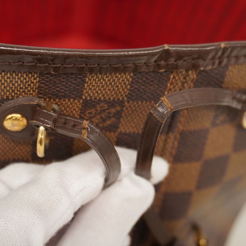 Louis Vuitton Damier Neverfull PM N51109 Ebene Womens Tote Bag