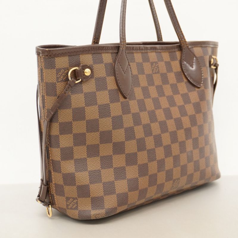 Louis Vuitton Damier Neverfull PM N51109 Ebene Womens Tote Bag