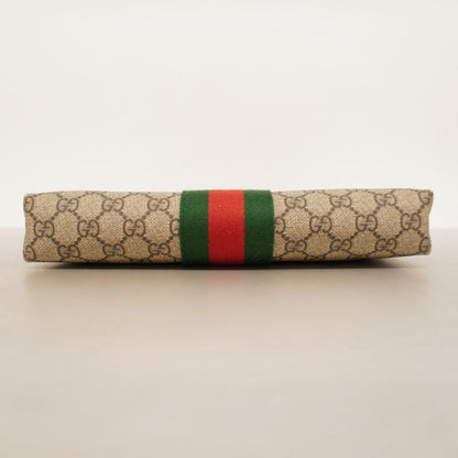 Gucci Shoulder Bag GG Supreme/sherry Line 387111 PVC Brown Black Silver